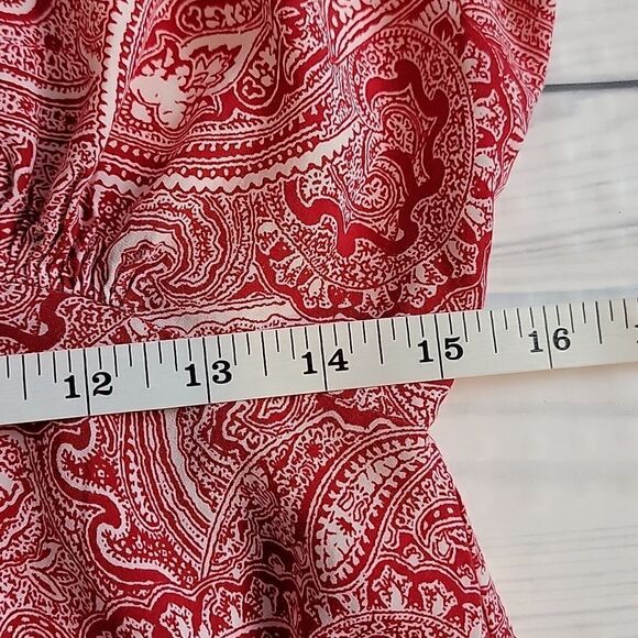 Wrangler Retro paisley print mini dress - red & white Women's Size M - Picture 11 of 12
